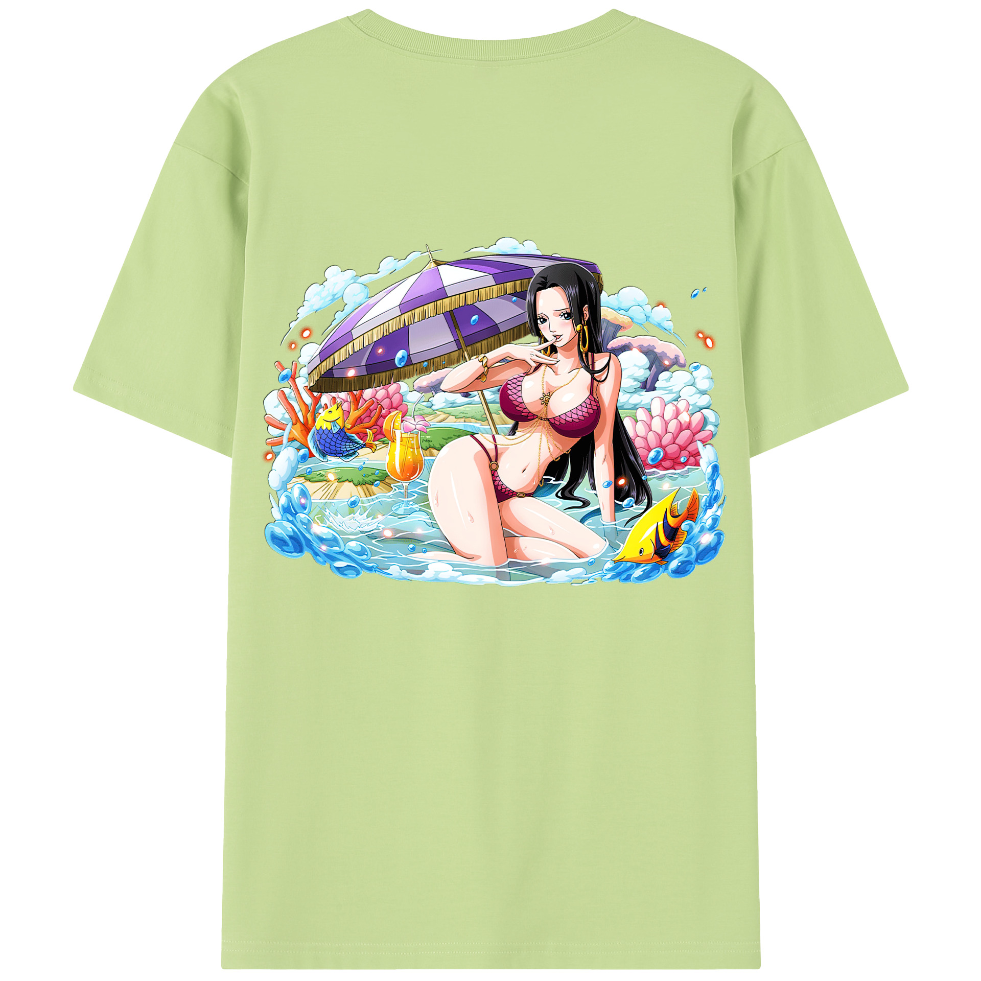 ワンピース ボア・ハンコック ONE PIECE Boa·Hancock 綿100％半袖Tシャツ（背面プリント）